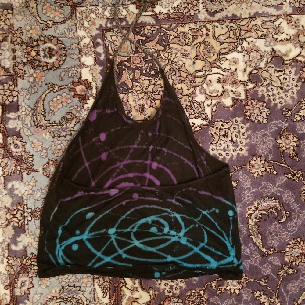 Tie dye halter crop top